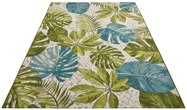 Koberec Hanse Home Collection Kusový koberec Flair 105617 Tropical Leaves Turqouise Green, 80 × 165 cm ...