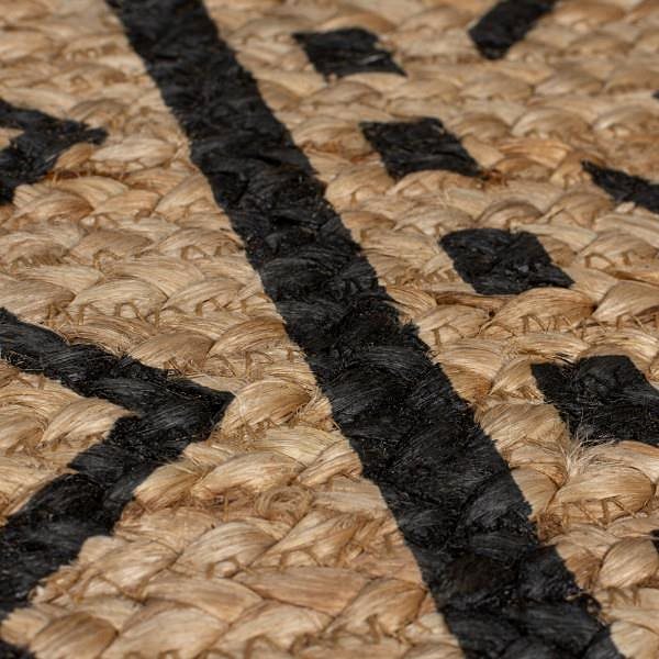 Koberec Flair Rugs Kusový koberec Printed Jute Luis Natural/Black 120 × 170 cm ...