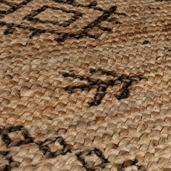 Koberec Flair Rugs Kusový koberec Printed Jute Rowen Natural/Black 80 × 150 cm ...