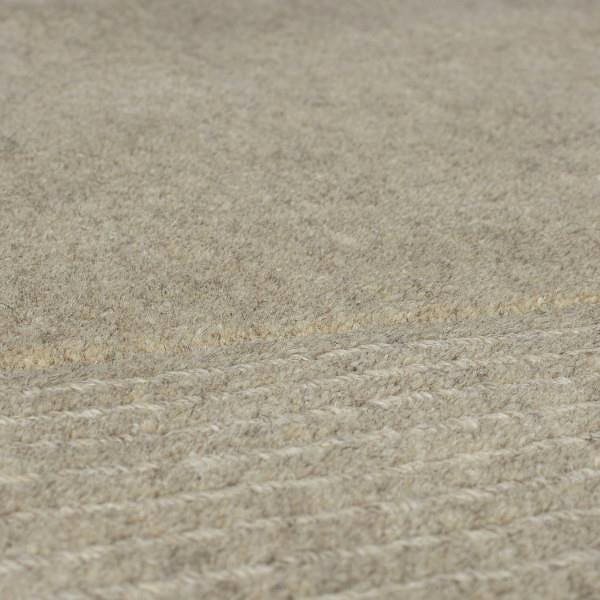 Flair Rugs Tuscany Textured Wool Border Natural Hand-Woven Rug 200 × 290 cm.
