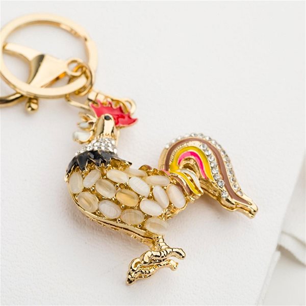 FENGSHUIHARMONY Rooster Keyring Charm.
