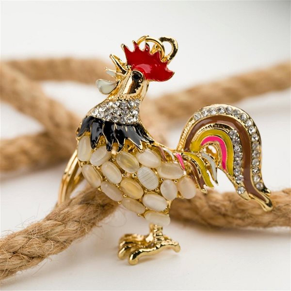 FENGSHUIHARMONY Rooster Keyring Charm.