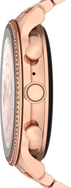 Smart Watch Fossil Gen 6 FTW6077 Rose Gold Stainless-Steel Lateral view