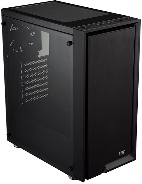 PC Case FSP Fortron CMT140 Black Lateral view