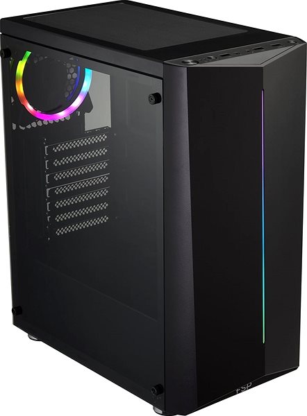PC Case FSP Fortron CMT151 Black Lateral view