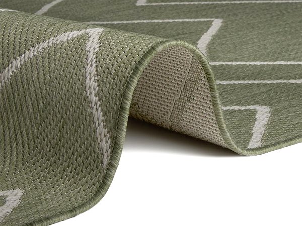 Koberec Kusový Flatweave 104843 Green/Cream 80 × 150 cm ...