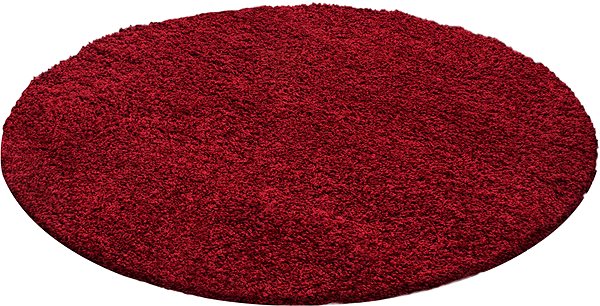 Koberec Kusový Life Shaggy 1500 red 120 × 120 cm kruh ...