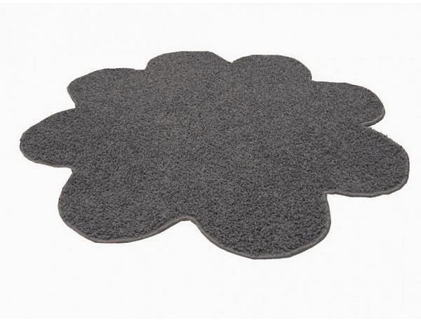 Koberec Kusový koberec Color Shaggy svetlo sivý kvety 160 × 160 cm ...