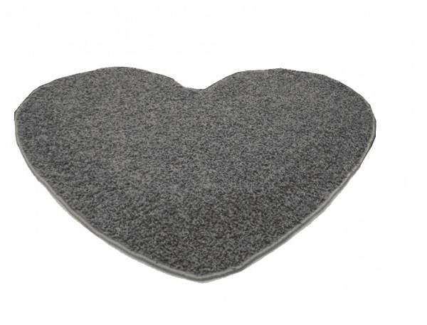 Koberec Kusový koberec Color Shaggy sivé srdce 120 × 120 cm ...