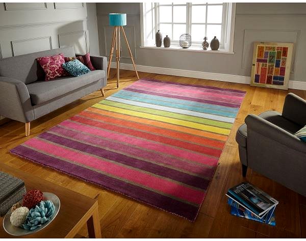 Koberec Ručne všívaný kusový koberec Illusion Candy Multi 120 × 170 cm ...