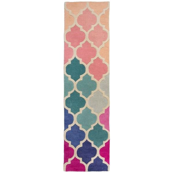 Koberec Ručne všívaný kusový koberec Illusion Rosella Pink/Blue 80 × 150 cm ...