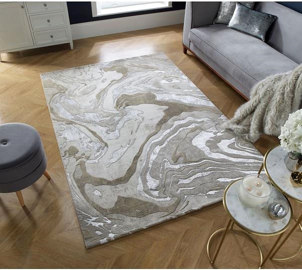 Koberec Kusový koberec Eris Marbled Natural 80 × 300 cm ...