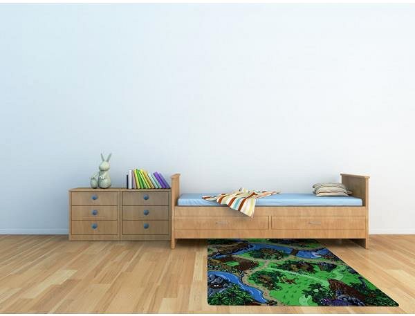 Koberec Detský kusový koberec Dino štvorec 120 × 120 cm ...