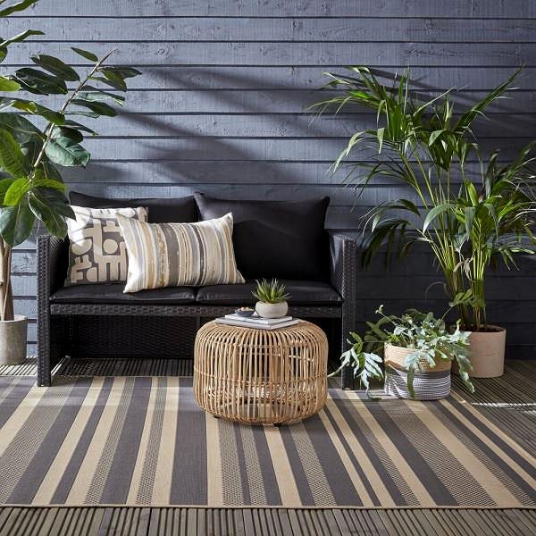 Koberec Kusový koberec Florence Alfresco Stripe Grey 66 × 230 cm ...