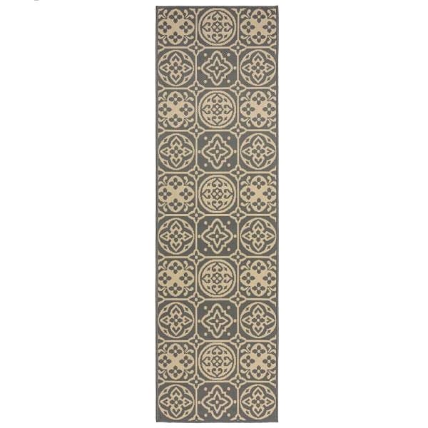 Koberec Kusový koberec Florence Alfresco Tile Grey 66 × 230 cm ...
