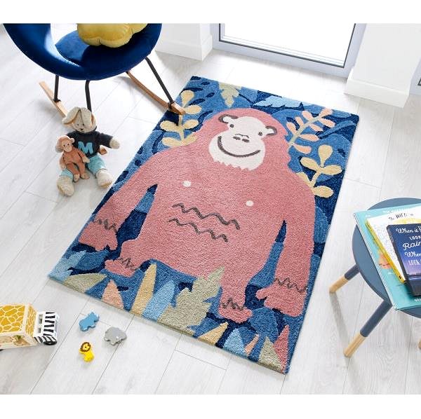 Koberec Kusový koberec Zest Kids Jungle Monkey Brown/Multi 80 × 120 cm ...