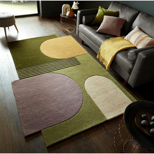 Koberec Kusový koberec Abstract Lozenge Green/Multi 120 × 180 cm ...