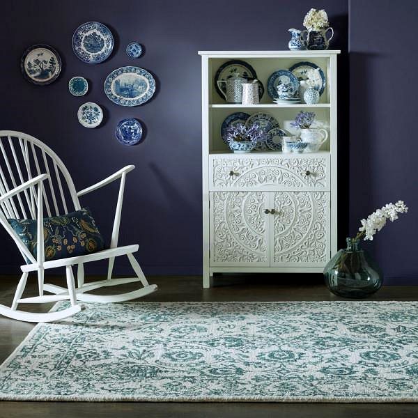 Koberec Kusový koberec Wool Loop Yasmin Ivory/Blue 160 × 230 cm ...
