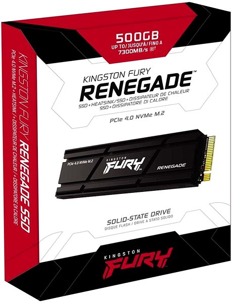 SSD meghajtó Kingston FURY Renegade NVMe 500GB Heatsink ...