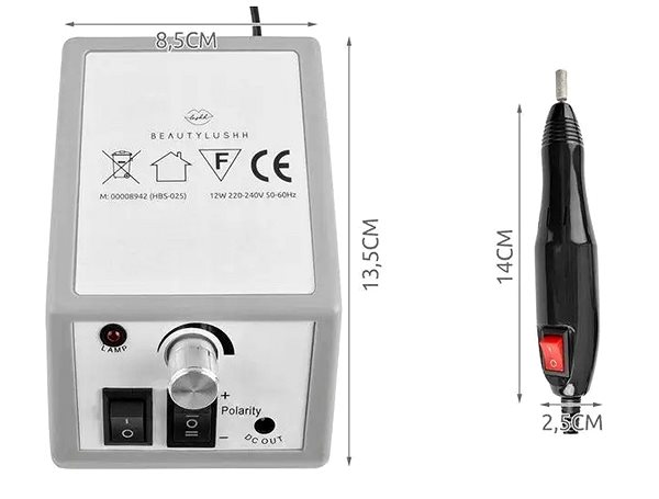Electric nail file Beautylushh 8942 Nail file with attachments .