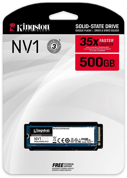 SSD-Festplatte Kingston NV1 500GB Verpackung/Box