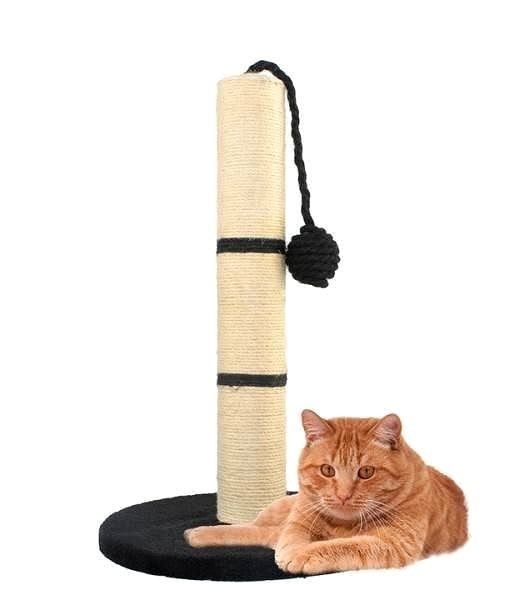 Škrabadlo pro kočky Malatec 7933 sloupek s hračkou černá 45cm Lifestyle