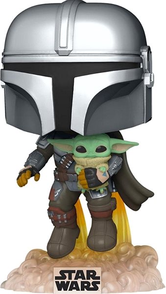 Figure Funko POP! Star Wars The Mandalorian Mando Flying with Jet Pack 402 ...