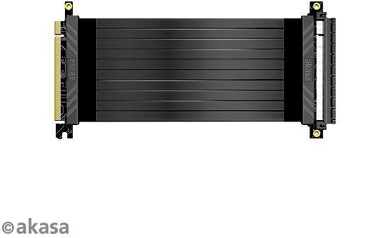 Adatkábel Akasa RISER BLACK X2 PCIe 3.0 20cm Képernyő