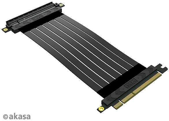 Adatkábel AKASA RISER BLACK X2 Mark IV PCIe 4.0 20cm Oldalnézet
