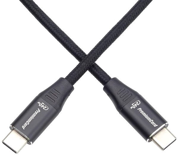 Dátový kábel PremiumCord Kábel USB-C M/M, 240 W 480 Mbps, 0,5 m ...