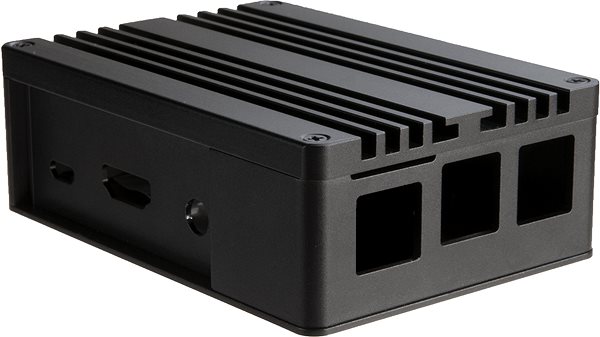 PC skrinka AKASA Pi 3 hliníková skrinka pre Asus Tinker/S a Raspberry Pi 3B+/B/A-RA05-M1B Bočný pohľad