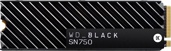 SSD-Festplatte WD Black SN750 NVMe SSD 1TB Heatsink Screen