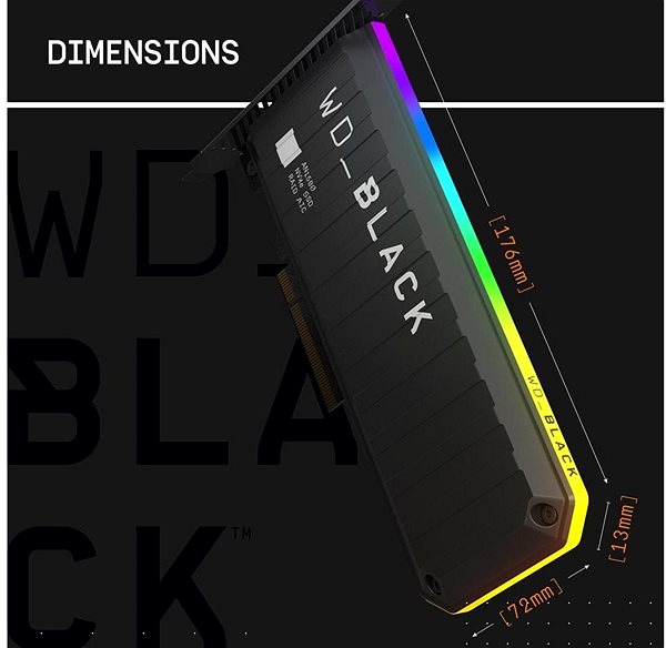 SSD meghajtó WD Black AN1500 2TB Műszaki vázlat