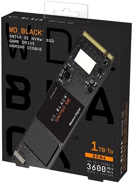 SSD WD Black SN750 SE NVMe 1TB Screen