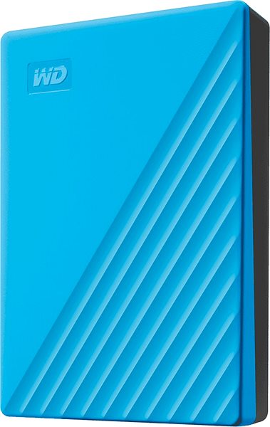 External Hard Drive WD My Passport 4TB, blue Lateral view