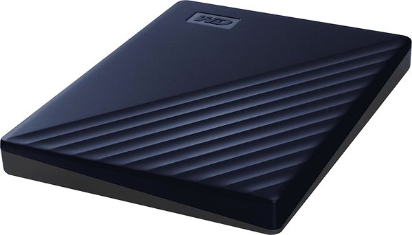 External Hard Drive WD My Passport for Mac 2TB, blue Lateral view