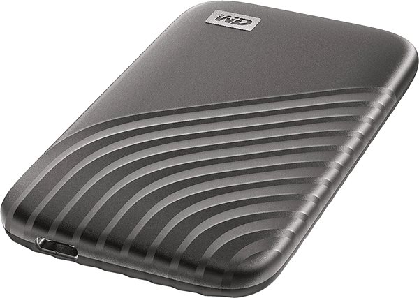 External Hard Drive WD My Passport SSD 500GB Grey Lateral view