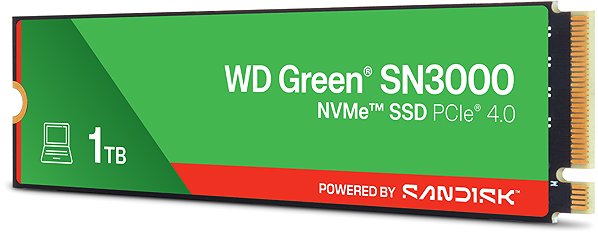 SSD WD Green SN3000 NVMe SSD POWERED BY SANDISK 1 TB ...