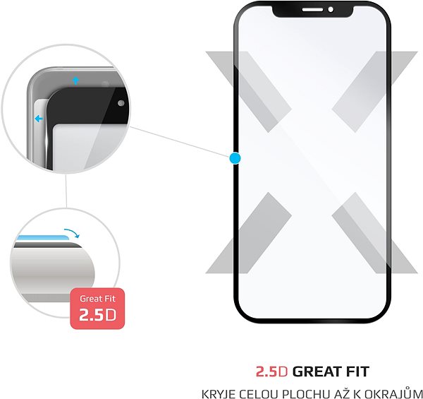 Üvegfólia FIXED Full-Cover Xiaomi Mi Mix 2 készülékhez, fekete Jellemzők/technológia