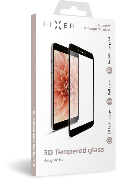 Üvegfólia FIXED 3D Full-Cover a Samsung Galaxy A6+ készülékhez - fekete Csomagolás/doboz