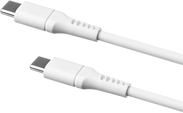 Dátový kábel FIXED Cable USB-C/USB-C a podporou PD 0,5 m USB 2.0 60 W Liquid silicone biely ...