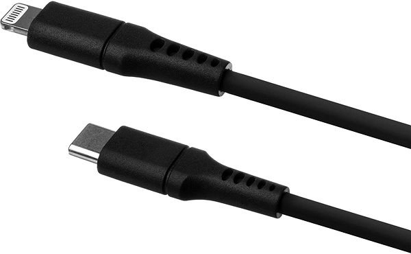 Adatkábel FIXED Cable USB-C to Lightning - PD, MFi, Liquid silicone, 1,2m, fekete ...