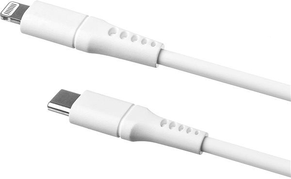 Dátový kábel FIXED Cable USB-C/Lightning a podporou PD 1.2 m certifikácia MFi Liquid silicone biely ...