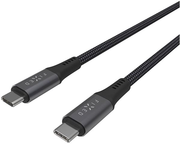 Data Cable FIXED Multimedia Cable USB-C/USB-C USB4 gen2 20Gbps PD 3.1 240W 4K@60Hz 1.2m braided grey ...
