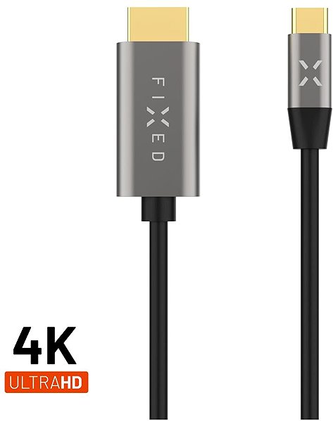 Video Cable FIXED Video Cable USB-C/HDMI USB-C 3.1 Gen 2 18Gbps HDMI 2.0 4K60Hz 2m grey ...