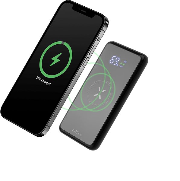 Power Bank FIXED MagZen with Wireless Charging and Magsafe Support 10 000 mAh, Black Lifestyle