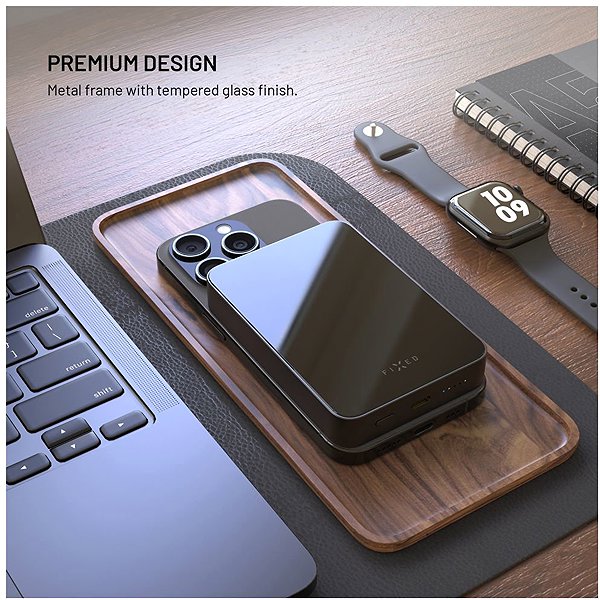 Power Bank FIXED MagZen 10 Crystal UltraSlim with Qi2 wireless charging and MagSafe 10 000 mAh black ...