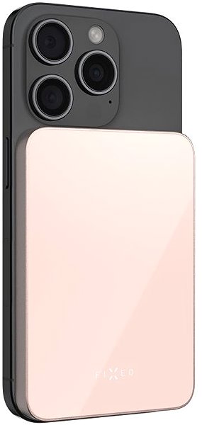 Power Bank FIXED MagZen 5 Crystal UltraSlim with Qi2 wireless charging and MagSafe 5 000 mAh pink ...