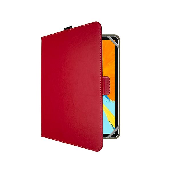 Tablet-Hülle FIXED Novel mit Ständer und Tasche für Stylus PU Leather Red Lifestyle