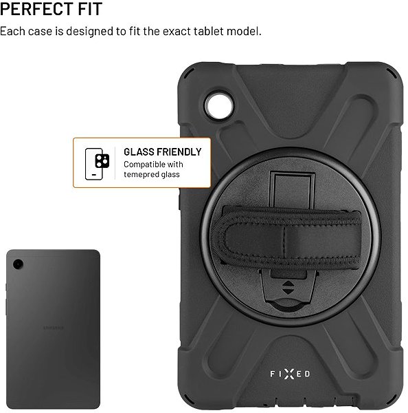 Tablet-Hülle FIXED Rugged Tab Case mit Ständer für das Samsung Galaxy Tab A9 schwarz ...